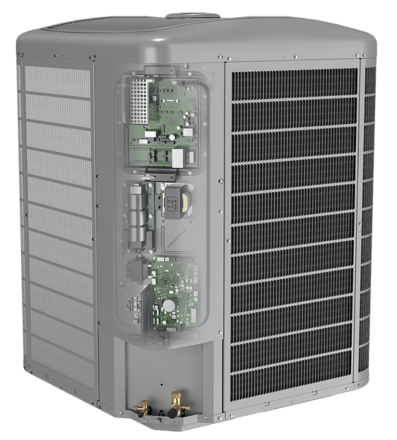 a grey Heat Pump in Sanford, Lake Helen, Debary, Osteen, Heathrow, Deland